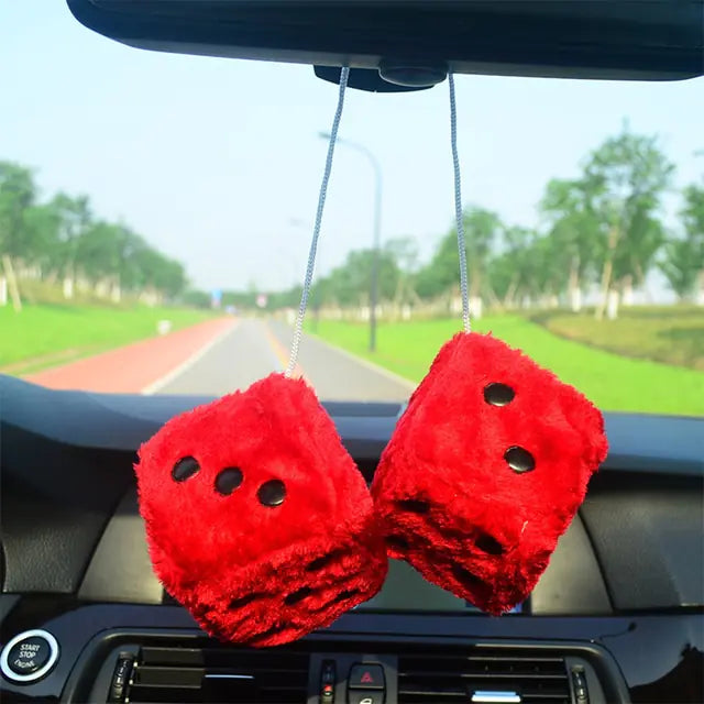 Fuzzy Plush Dice Car Accessory - Products By Jax