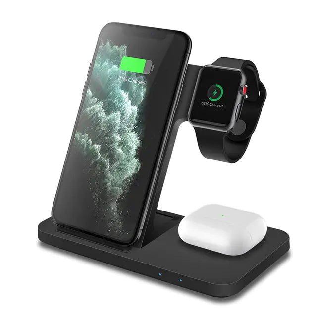 3in1 Wireless Fast Charger Dock Station - Products By Jax