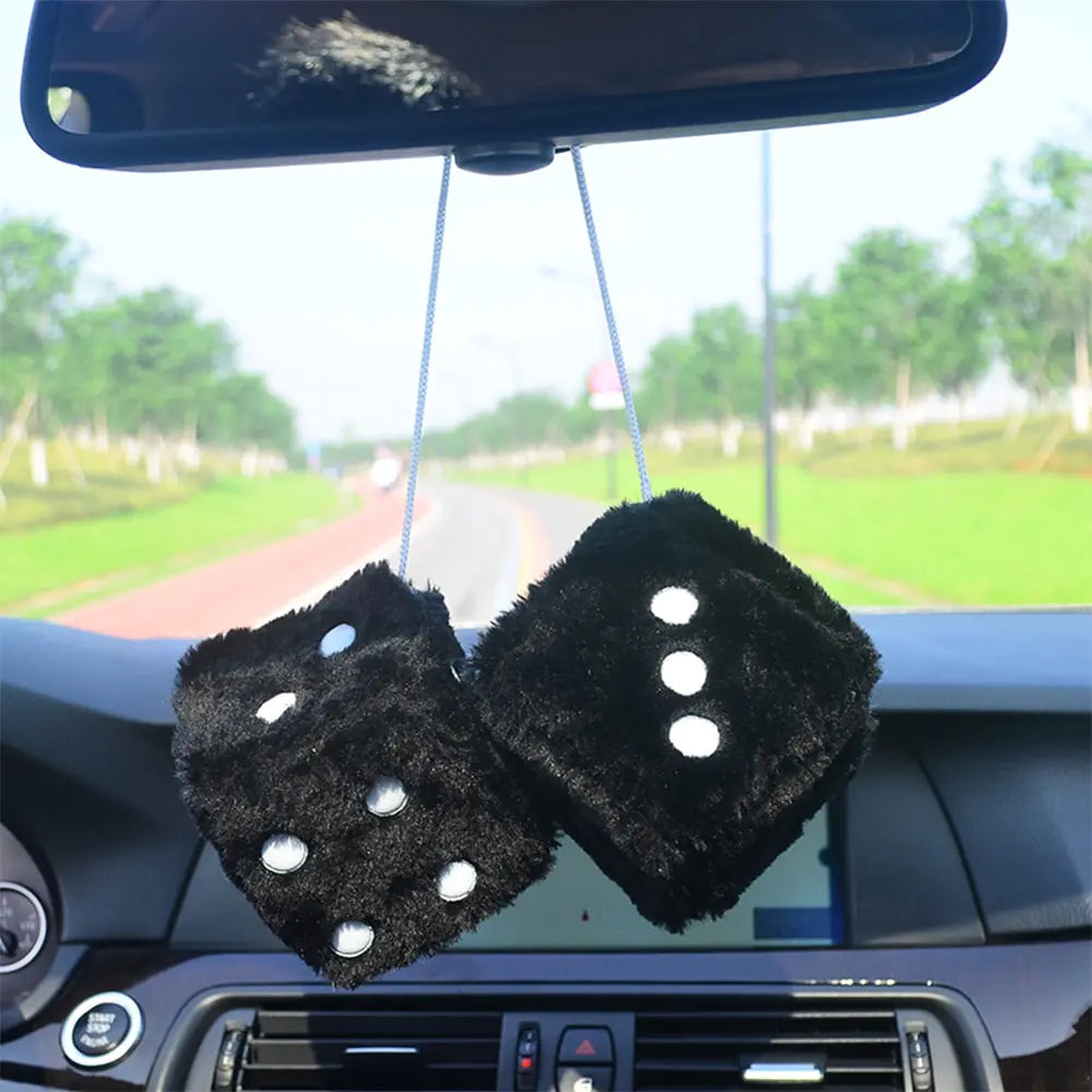 Fuzzy Plush Dice Car Accessory - Products By Jax