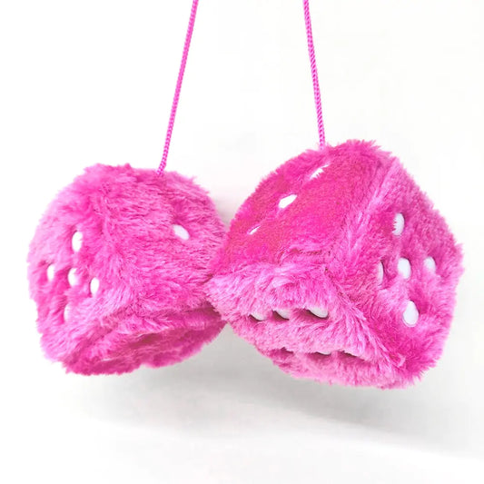 Fuzzy Plush Dice Car Accessory - Products By Jax