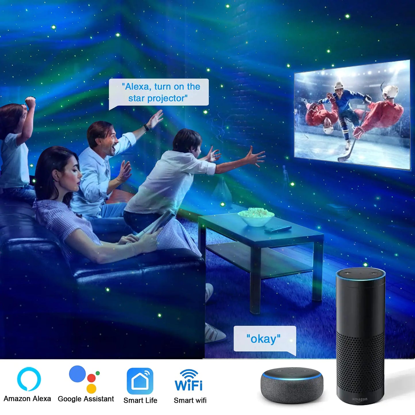 Aurora Galaxy Projector with Bluetooth - Products By Jax